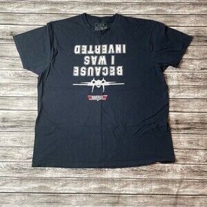 Teespring Men’s Top Gun “Because I Was Inverted” Graphic T-Shirt XL
